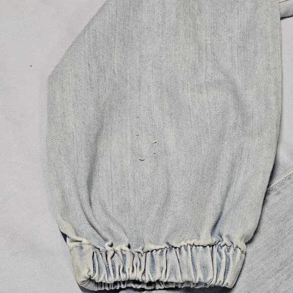 MOTHER Crop The Jumpsuit Sleeveless Light Blue Women Size S - Picture 15 of 16